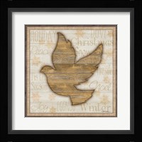 Rustic Peace Dove Framed Print