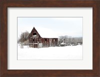 Winter Barn Landscape Fine Art Print