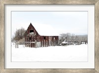 Winter Barn Landscape Fine Art Print