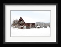 Winter Barn Landscape Fine Art Print
