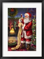 Santa with his list Fine Art Print