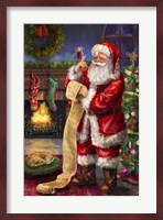 Santa with his list Fine Art Print