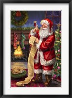 Santa with his list Fine Art Print