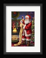 Santa with his list Fine Art Print