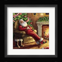 Santa asleep in Chair Fine Art Print