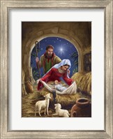 Holy Family with sheep Fine Art Print