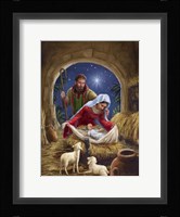 Holy Family with sheep Fine Art Print