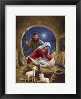 Holy Family with sheep Fine Art Print