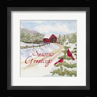 Christmas in the Country I Happy Holidays Framed Print
