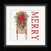 Home for the Holidays Merry Sled Framed Print