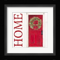Home for the Holidays Home Door Framed Print