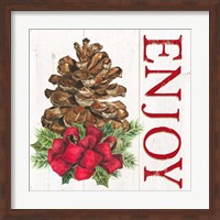 Home for the Holidays Enjoy Pine cone Fine Art Print