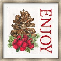 Home for the Holidays Enjoy Pine cone Fine Art Print
