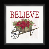 Home for the Holidays Believe Framed Print