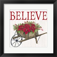 Home for the Holidays Believe Framed Print