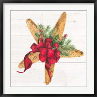 Christmas by the Sea Starfish square Fine Art Print