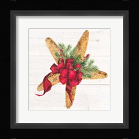 Christmas by the Sea Starfish square Framed Print