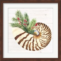 Christmas by the Sea Nautilus square Fine Art Print