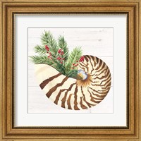 Christmas by the Sea Nautilus square Fine Art Print
