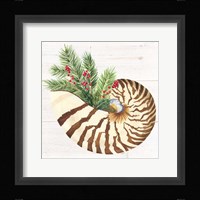 Christmas by the Sea Nautilus square Framed Print