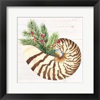 Christmas by the Sea Nautilus square Framed Print