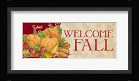 Fall Harvest Welcome Fall sign Framed Print