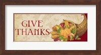 Fall Harvest Give Thanks sign Fine Art Print