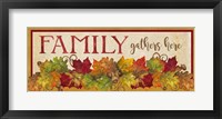 Fall Harvest Family Gathers Here sign Fine Art Print