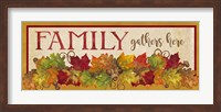 Fall Harvest Family Gathers Here sign Fine Art Print