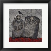 Something Wicked Tombstones Framed Print