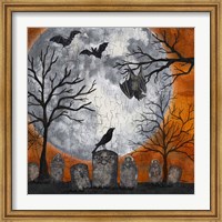 Something Wicked Graveyard I Hanging Bat Fine Art Print