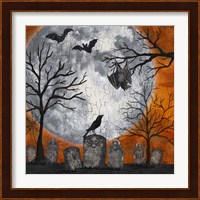 Something Wicked Graveyard I Hanging Bat Fine Art Print