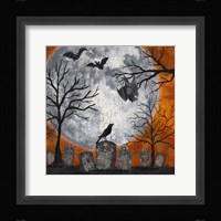 Something Wicked Graveyard I Hanging Bat Framed Print