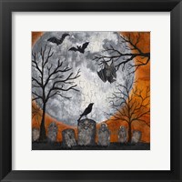 Something Wicked Graveyard I Hanging Bat Framed Print