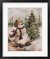 Country Snowman I Fine Art Print