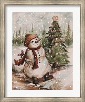 Country Snowman I Fine Art Print