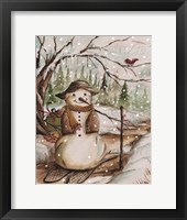Country Snowman II Framed Print