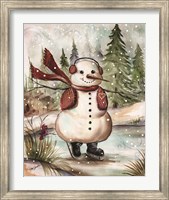 Country Snowman III Fine Art Print
