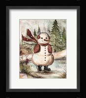 Country Snowman III Framed Print