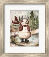 Country Snowman III Fine Art Print
