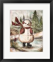 Country Snowman III Framed Print