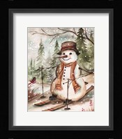 Country Snowman IV Framed Print