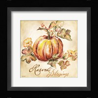 Watercolor Harvest III Framed Print