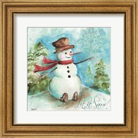 Watercolor Snowmen I Fine Art Print