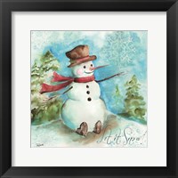 Watercolor Snowmen I Framed Print