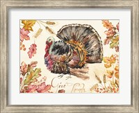 Watercolor Harvest Turkey Fine Art Print