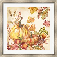 Watercolor Harvest Pumpkins I Fine Art Print