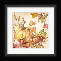 Watercolor Harvest Pumpkins I Framed Print