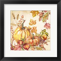 Watercolor Harvest Pumpkins I Fine Art Print