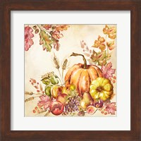 Watercolor Harvest Pumpkins II Fine Art Print